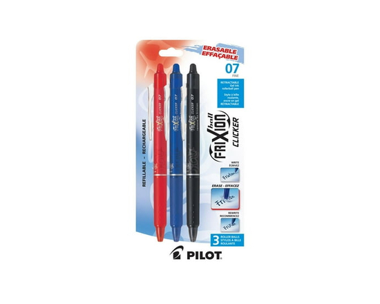 FriXion Ball Clicker Stylos rétractables à encre gel effaçable - Assortis