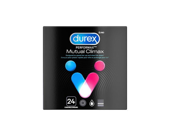 Durex® Performax® Mutual Climax   Ribbed & Dotted Condoms with Delay Gel   24 Count