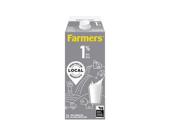 Farmers Partly Skimmed 1% Milk 2L - 2 L
