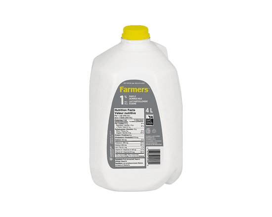 Farmers Partly Skimmed 1% Milk 4L - 4 L