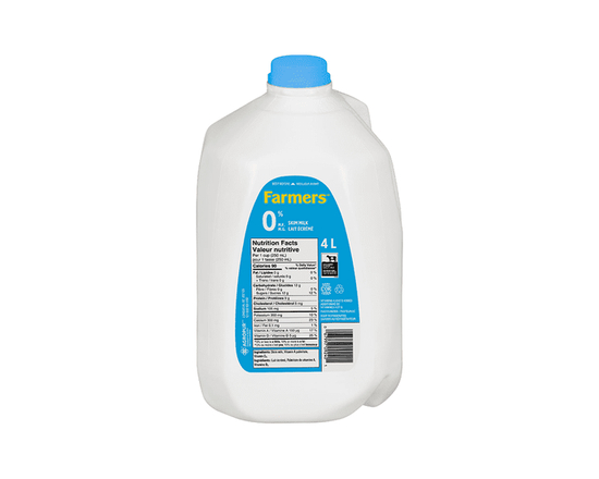 Farmers Skim 0% Milk 4L - 4 L