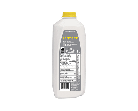 Farmers Partly Skimmed 1% Milk 2L - 2 L