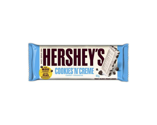 HERSHEY'S COOKIES 'N' CREME Full Size Candy Bar
