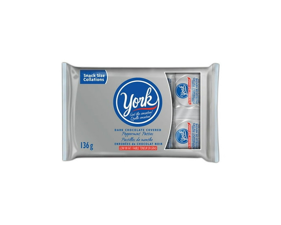 YORK Dark Chocolate Peppermint Patties, 136g - 136g