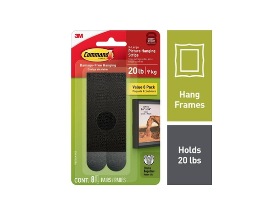 Bandes pour cadres 17217BLK-8EF Command - 8