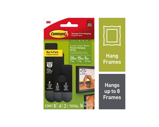 Bandes pour cadres 17218BLK-16EF Command
