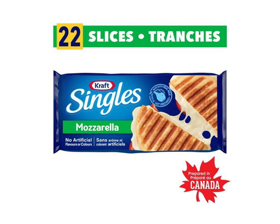 Tranches De Fromage Fondu Mozzarella Singles, 410 G, 22 Tranches