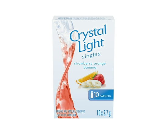 Crystal Light Singles, Strawberry Orange Banana, Powders 10X2.7G - 2.7 g