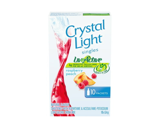 Crystal Light Singles, Raspberry Peach 10X5.4G - 5.4g