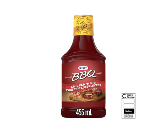 Kraft Chicken & Rib BBQ Sauce, 455 ml Bottle - 455 mL