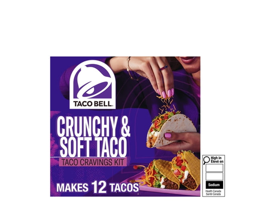 Taco Bell Crunchy & Soft Taco Cravings Kit, 370 g Box - 370G