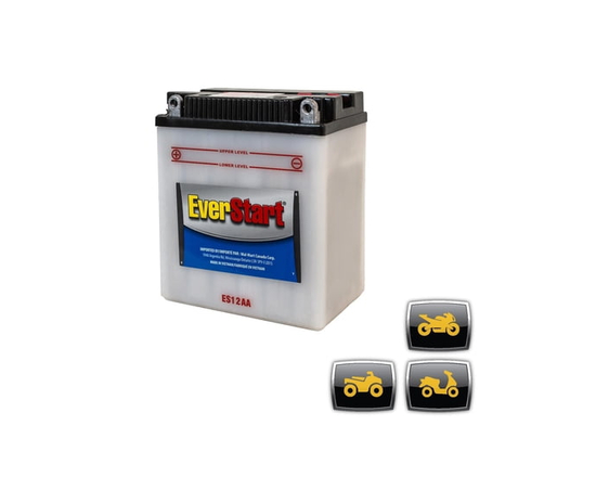 EverStart POWERSPORT ES12AA, 12 Volt, Power Sports Battery, 165 CCA