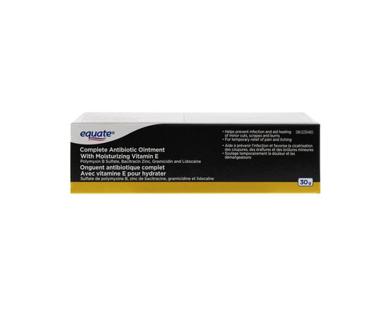 Equate Complete Antibiotic Ointment With Moisturizing Vitamin E 30g - 30g