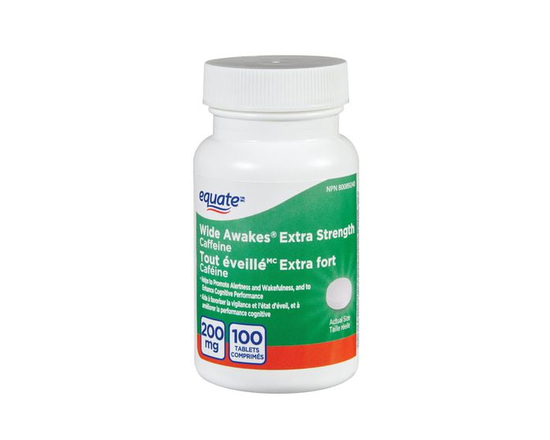 Equate Wide Awakes, Extra Strength, Caffeine 200 mg
