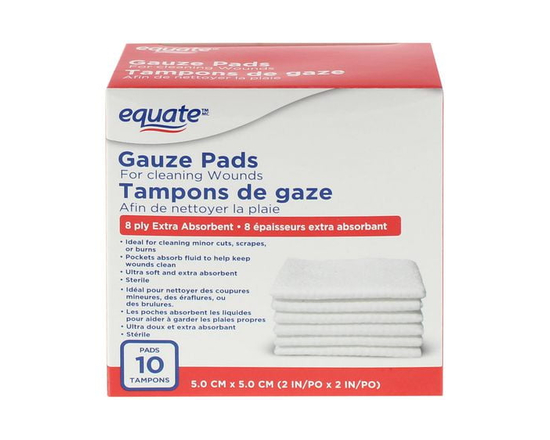 Equate Gauze Pads, 2" x 2" - 2 in x 2 in