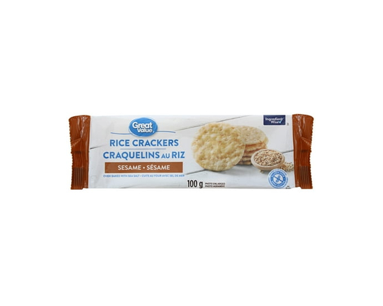 Great Value Sesame Rice Crackers - 100 g
