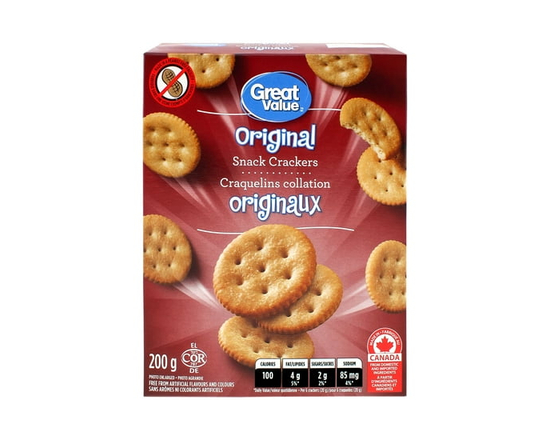 Great Value Original Snack Crackers 200g Box (Cardboard) - 200 g