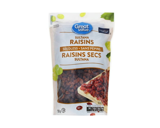 Great Value Seedless Sultana Raisins - 750 g
