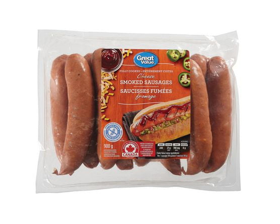 Great Value Cheese Smoked Sausages Fully Cooked