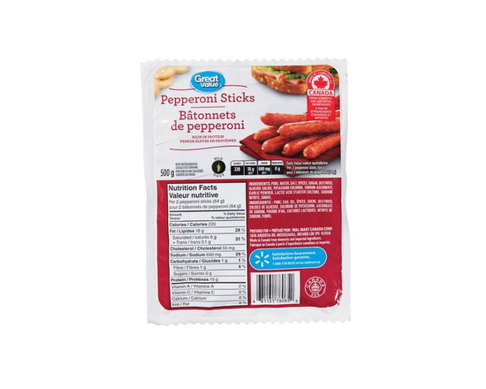 Great Value Mild Pepperoni Sticks