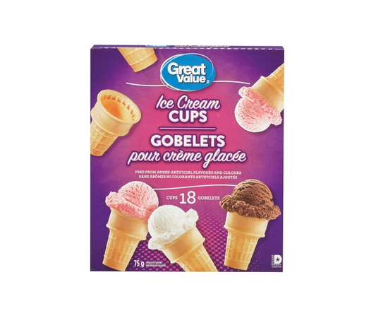 Great Value Ice Cream Cups - 75 g