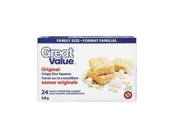 Great Value Crispy Rice Squares Family pack - 528 g