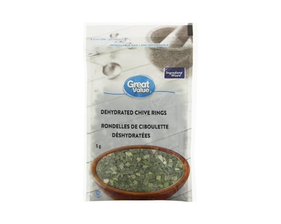 Rondelles de ciboulette déshydratées Great Value - 5 g