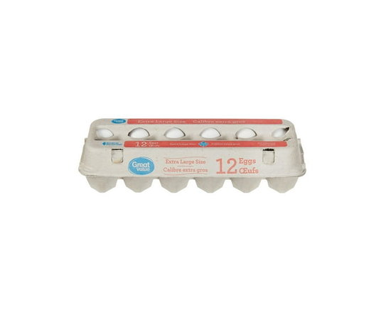 Great Value XL White 12 Eggs - XL