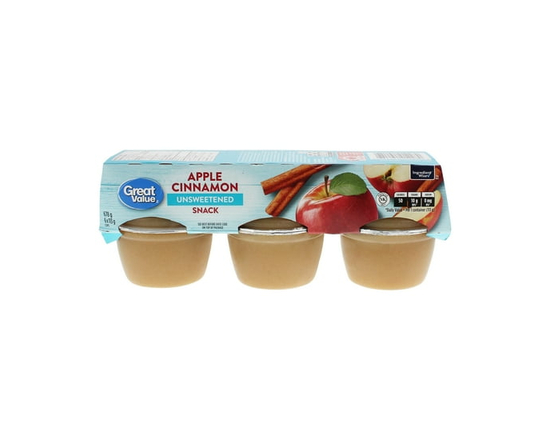 Great Value Unsweetened Apple Cinnamon Snack - 6 x 113 g