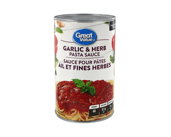 Great Value Garlic & Herb Pasta Sauce - 680 ml