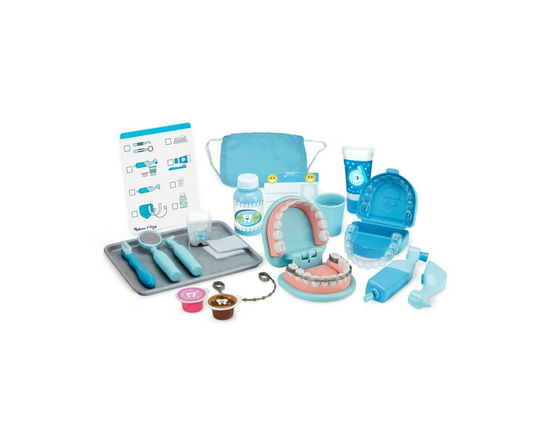 Melissa & Doug Super Smile Dentist Kit With Pretend Play Set of Teeth And Dental Accessories (25 Toy Pieces)