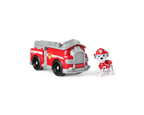 Pat'Patrouille, Camion de pompiers de Marcus, Véhicule avec figurine articulée à collectionner, jouets respectueux de la planète pour les garçons et l