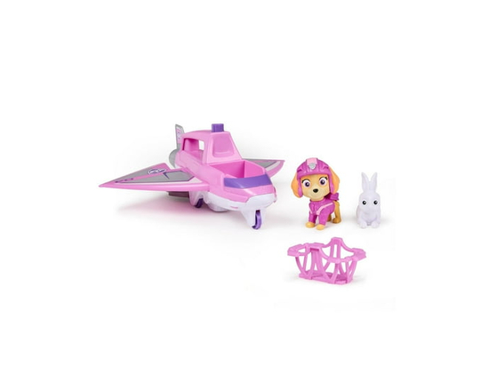 PAW Patrol: Air Rescue Skye Action Figure & Hero Claw Jet Plane with Retractable Claw, Rescue Basket & Bunny, Kids Toys for Boys & Girls Ages 3+