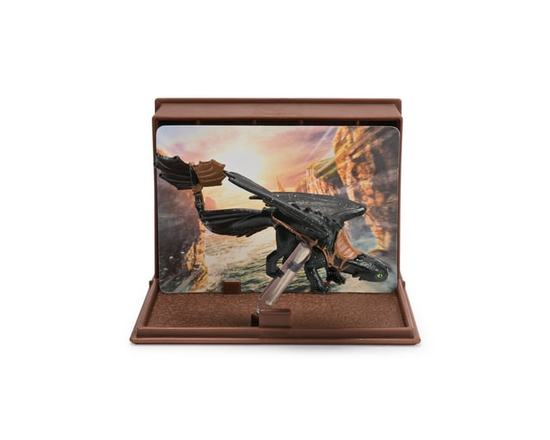 DreamWorks Dragons, How to train Your Dragon, Le monde de Beurk : le Livre des Dragons, Dragon et carte à collectionner avec support d'exposition, à p