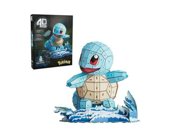 4D Build, Pokémon Squirtle 3D Model Kit, Pokémon Figure, Kanto First Partner Collection, Desk Décor, 180 Pieces, for Ages 12 & Up