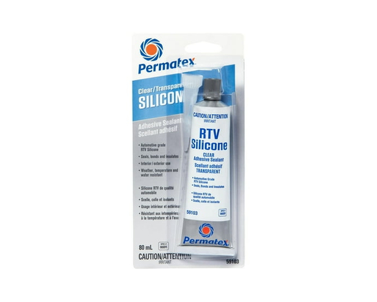 Permatex Clear Silicon Adhesive Sealant - 80