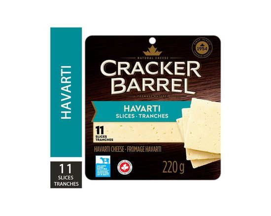 Cracker Barrel Fromage en tranches Havarti