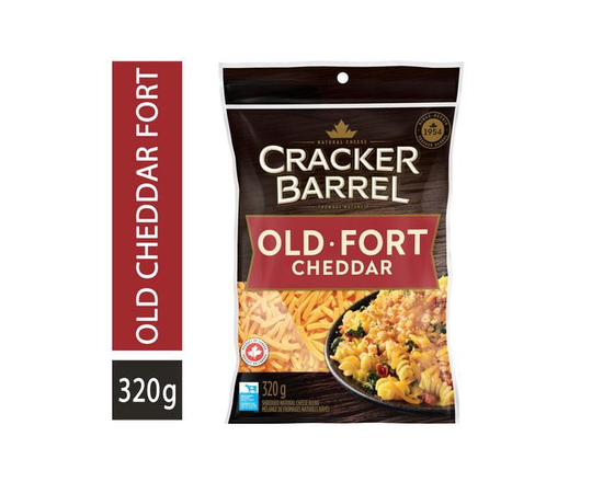 Cracker Barrel Old Cheddar Shredded Cheese, 320g