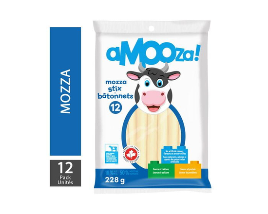 aMOOza! Mozza Cheese Stix, 12-Pack