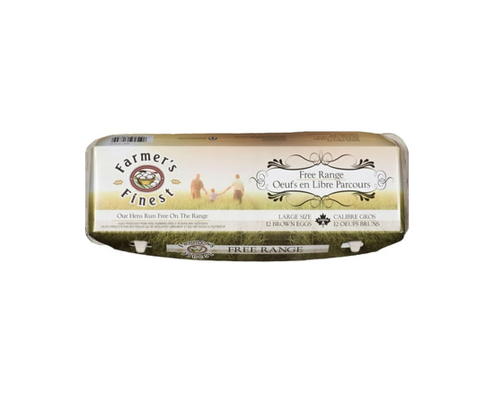 Farmer's Finest Free Range Large Brown 12 Eggs - L