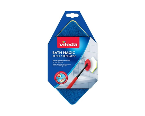 Vileda Bath Magic Recharge pour Vadrouille - Tête de Vadrouille Réutilisable et Détachable pour la Salle de Bain