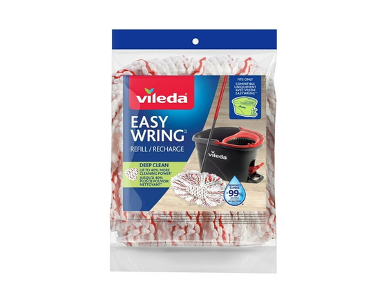 Recharge EasyWring Deep Clean de Vileda, Réutilisable et lavable, Tête de remplacement