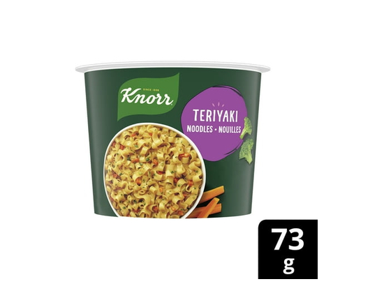 Bol de pâtes Nouilles Teriyaki Knorr, fait de vrais légumes à 100 % et sans arômes ou agents de conservation artificiels, 73 g - 73g