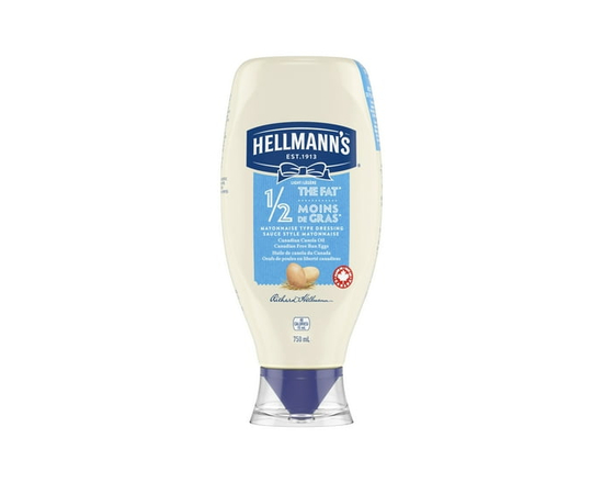 Hellmann’s Light Half Fat Mayonnaise‑Type Dressing with Canadian Cage‑Free Eggs, 750 mL, squeeze bottle - 750 mL