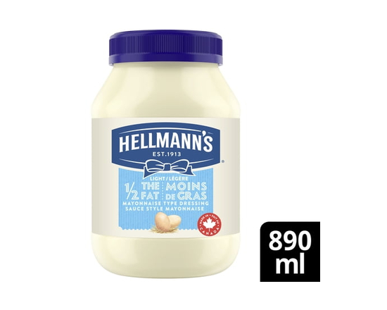 Hellmann’s Light Half Fat Mayonnaise‑Type Dressing with Canadian Cage‑Free Eggs, 890 mL - 890 mL