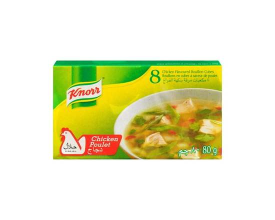 Knorr Knoor Cubes de Bouillon à Saveur de Poulet Halal - 80 g