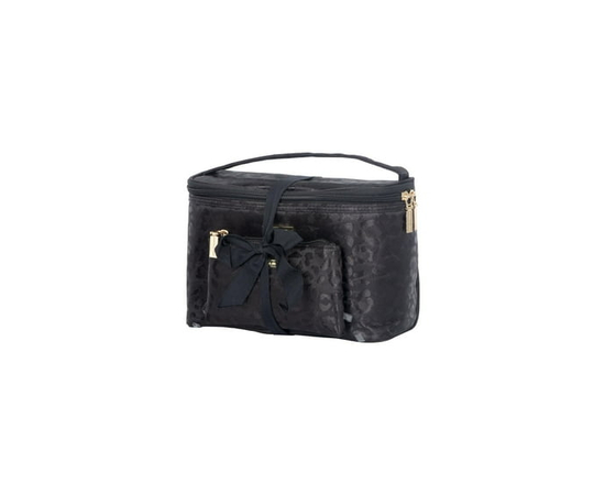 Conair Black Cheetah Jacquard Train Case