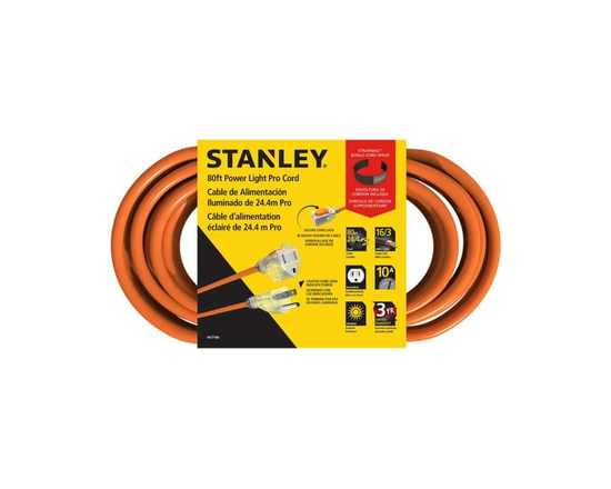 Stanley 80' Orange Power Light Pro Cord
