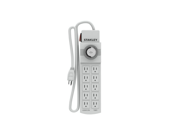 Barre d'alimentation TimeIt de Stanley à 10 prises avec minuteur numérique journalier