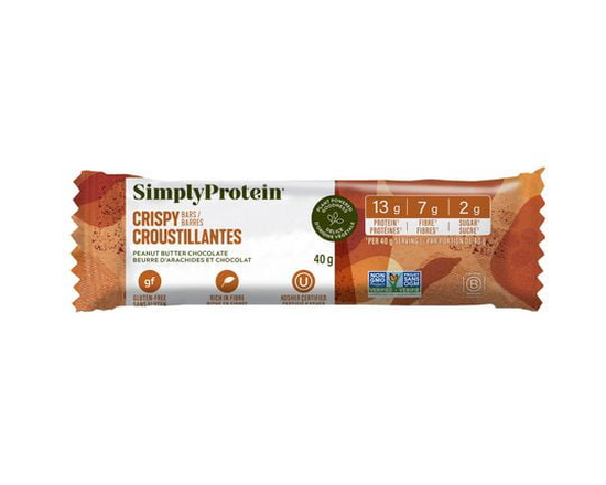 Simply Protein Barre chocolatée croustillante au beurre de cacahuète 12 x 40g - 40